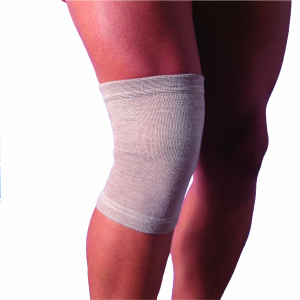 Slip-On Elastic Knee Support Beige Closed Patella