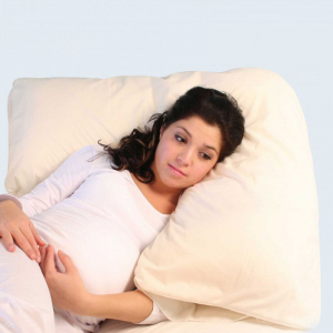 Banana Pillow - Best for General Support and Positioning - Medium - Pillow with Tailored Charcoal Slip - 100% Cotton