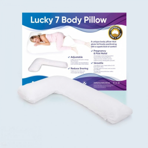 Lucky 7 Body Pillow - Lucky 7 with Charcoal Slip - 100% Cotton