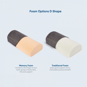 Spine Saver Lumbar Roll - Memory Foam - D Shape