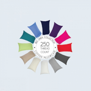 TheraSoft 250 Thread Count Pillow Slip - Shorter Length - Suitable for pillows 50cm -57cm in length - Cream
