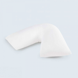 Banana Pillow - Best for General Support and Positioning - Medium - Pillow with Tailored White Slip - Poly/Cotton