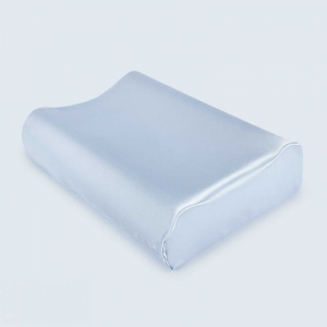 Satin Beauty Pillow - Contoured Memory Foam - Helps minimise wrinkles - Dusty Blue
