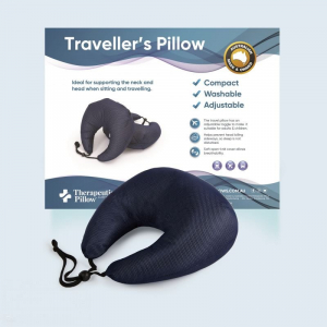 Traveller's Pillow - Neck Support Cushion - Navy Blue