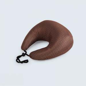 Traveller's Pillow - Neck Support Cushion - Mid Brown